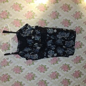Black and blue camisole.